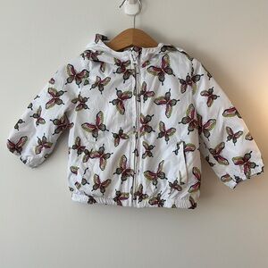 Butterfly Print Hooded Jacket